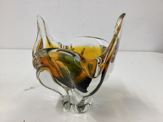 Josef Hospodka Vintage Chribska Glass Vase
