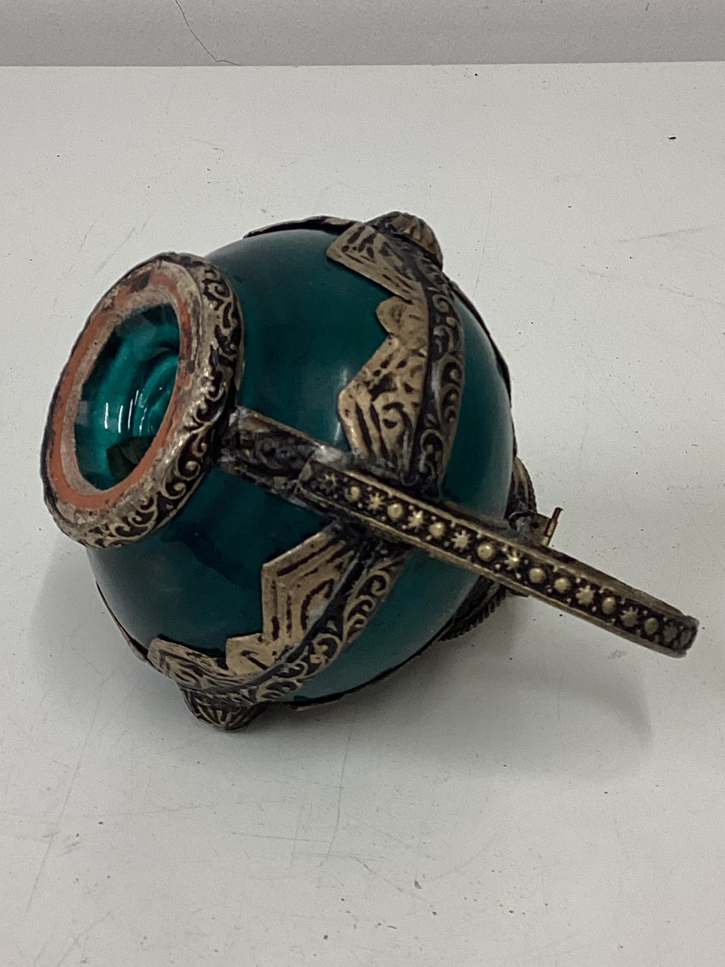 2 Small Decorative Ceramic & Metal Teapots