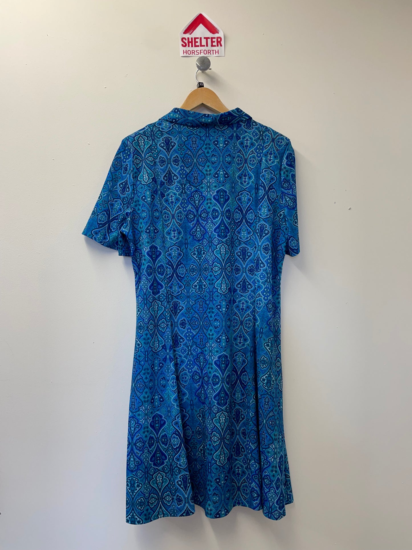 Classic Vintage/Retro Blue/Green Dress Size 22