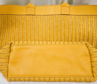 Boden Titania Woven Mustard Tote Bag