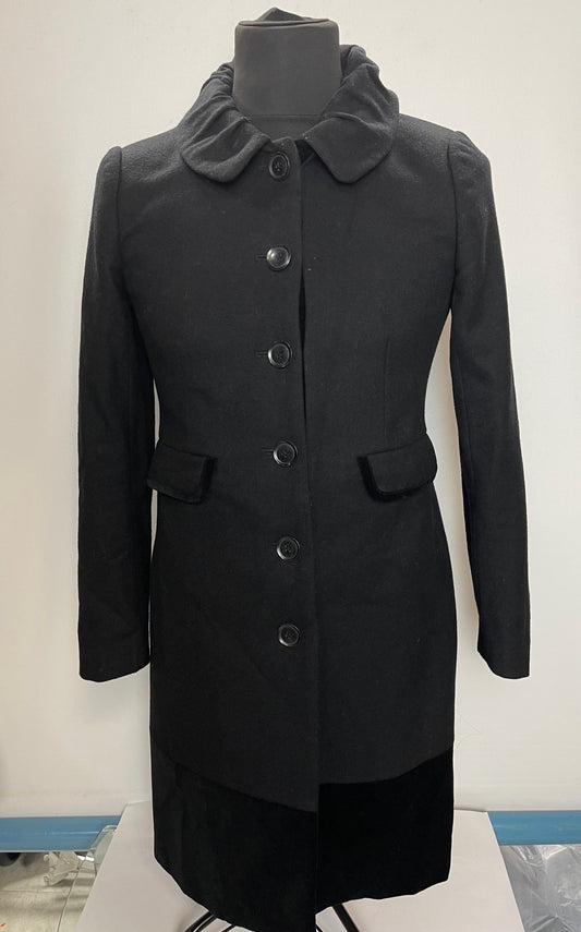 Boden Black Wool Coat Size 10