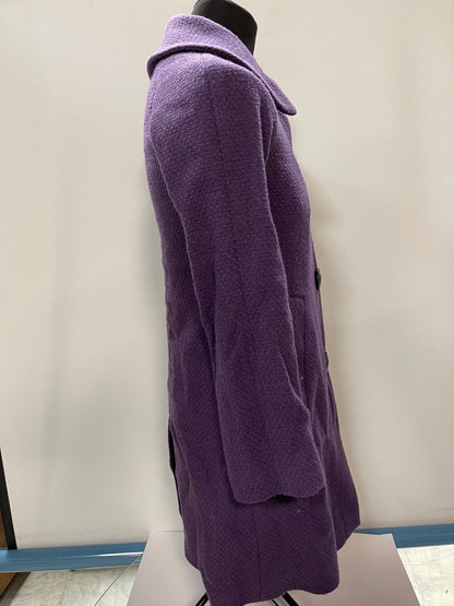 Boden Purple Wool Blend Coat Size 8
