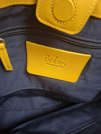 Boden Titania Woven Mustard Tote Bag