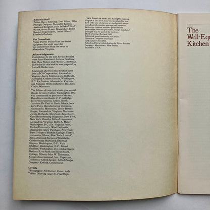 The well-equipped kitchen Time-Life books reference book 1978