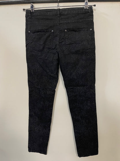 Brora Black Pattern Jeans Size 8