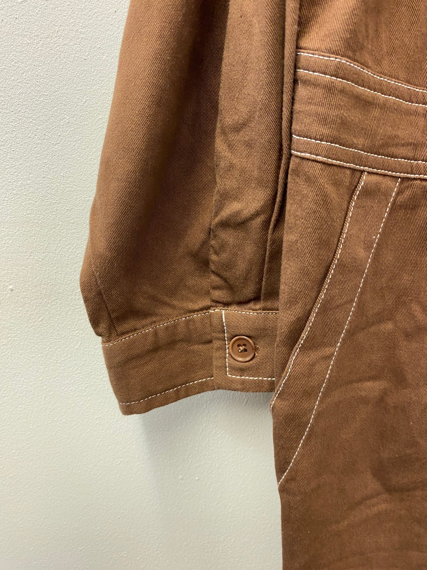 BNWT Lucy and Yak Carmen Jumpsuit Organic Cotton Oak Brown 2XL