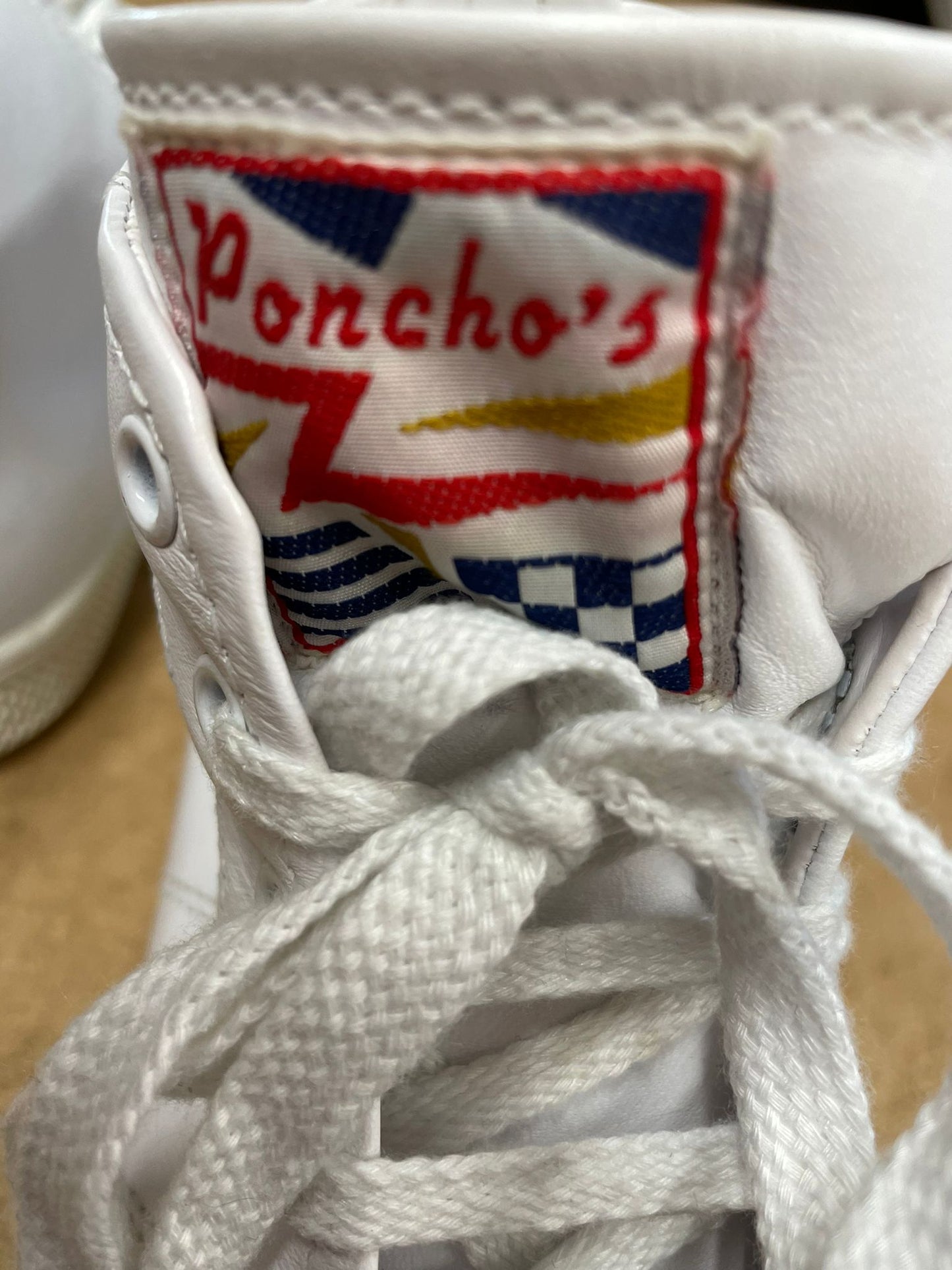 Poncho's White Trainer Boot Size 9.5