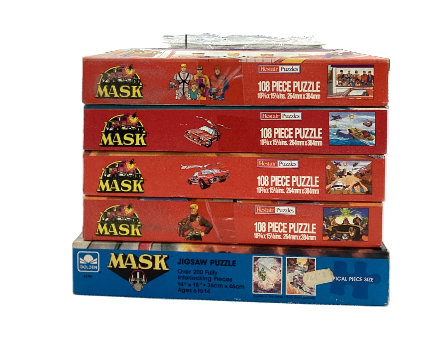 5 Vintage 1980s MASK Jigsaw Puzzles