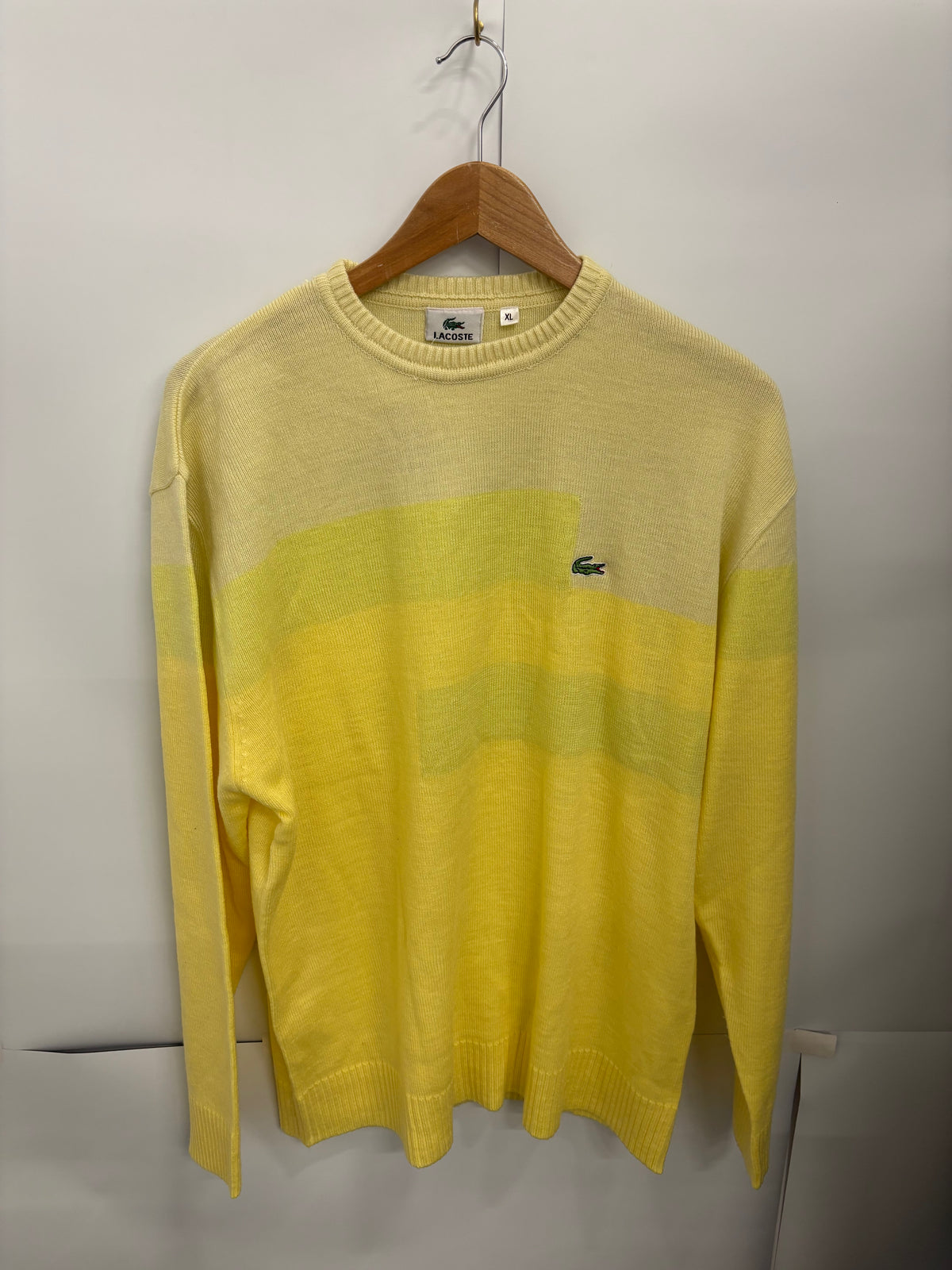 Lacoste Vintage Yellow Knitted Mens Jumper UK Size XL - BNWT