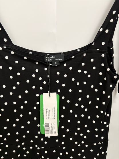 Nobody's Child Black Tie-Shoulder Adrian Wide Leg Jumpsuit Size 6 - BNWT