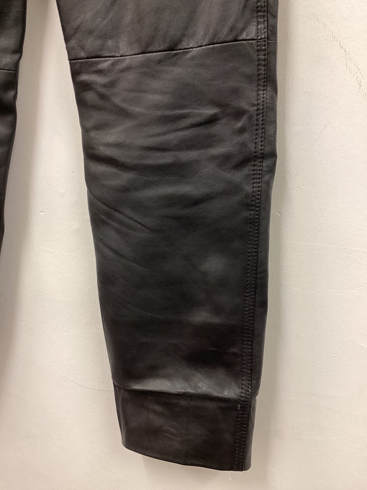 Vintage 90’s Y2K Black Leather Pants Size Small 24” Waist