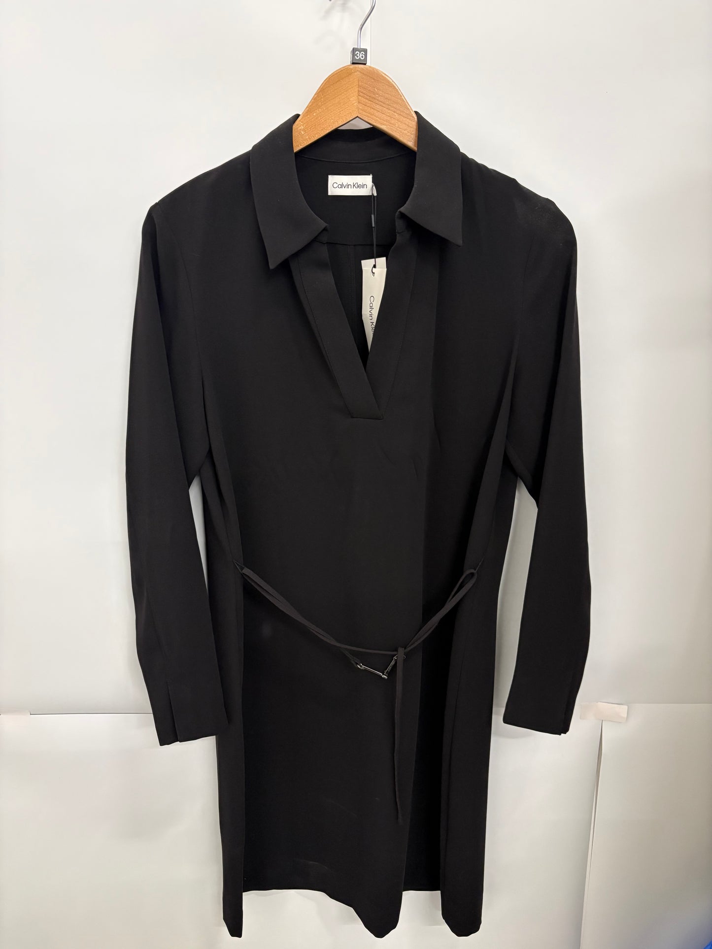 Calvin Klein Structure Twill Longsleeve Shirt Dress Size 12 - BNWT