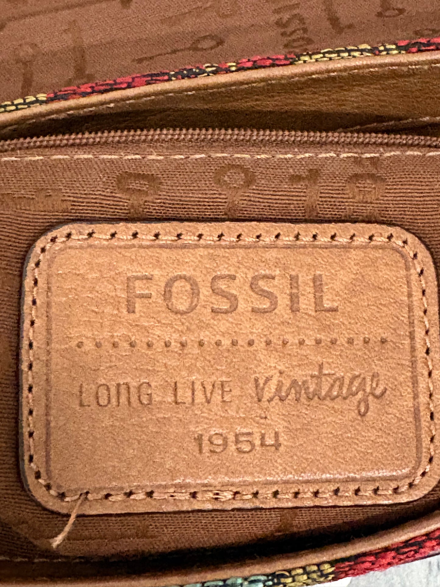 Fossil Maddox Patterned Leather Crossbody Bag
