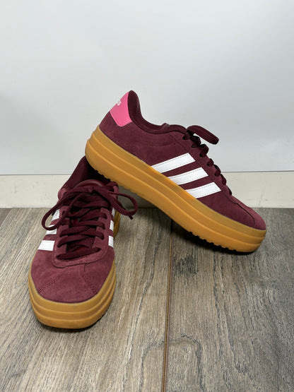 Adidas Womens VL Court Bold Burgundy Trainers Size 3