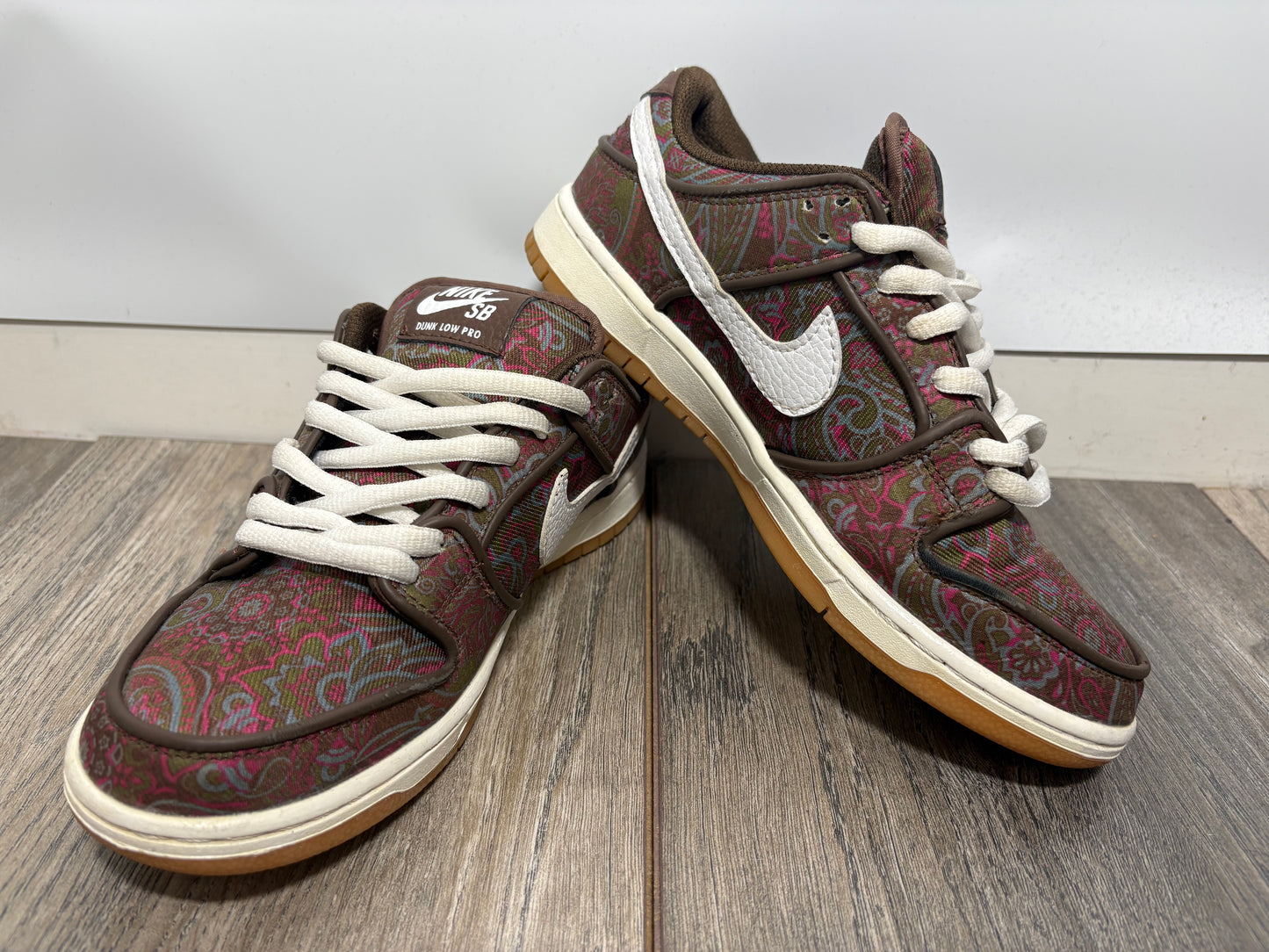 Nike SB Dunk Low Pro Paisley Brown Trainers Size 4.5