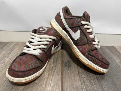 Nike SB Dunk Low Pro Paisley Brown Trainers Size 4.5
