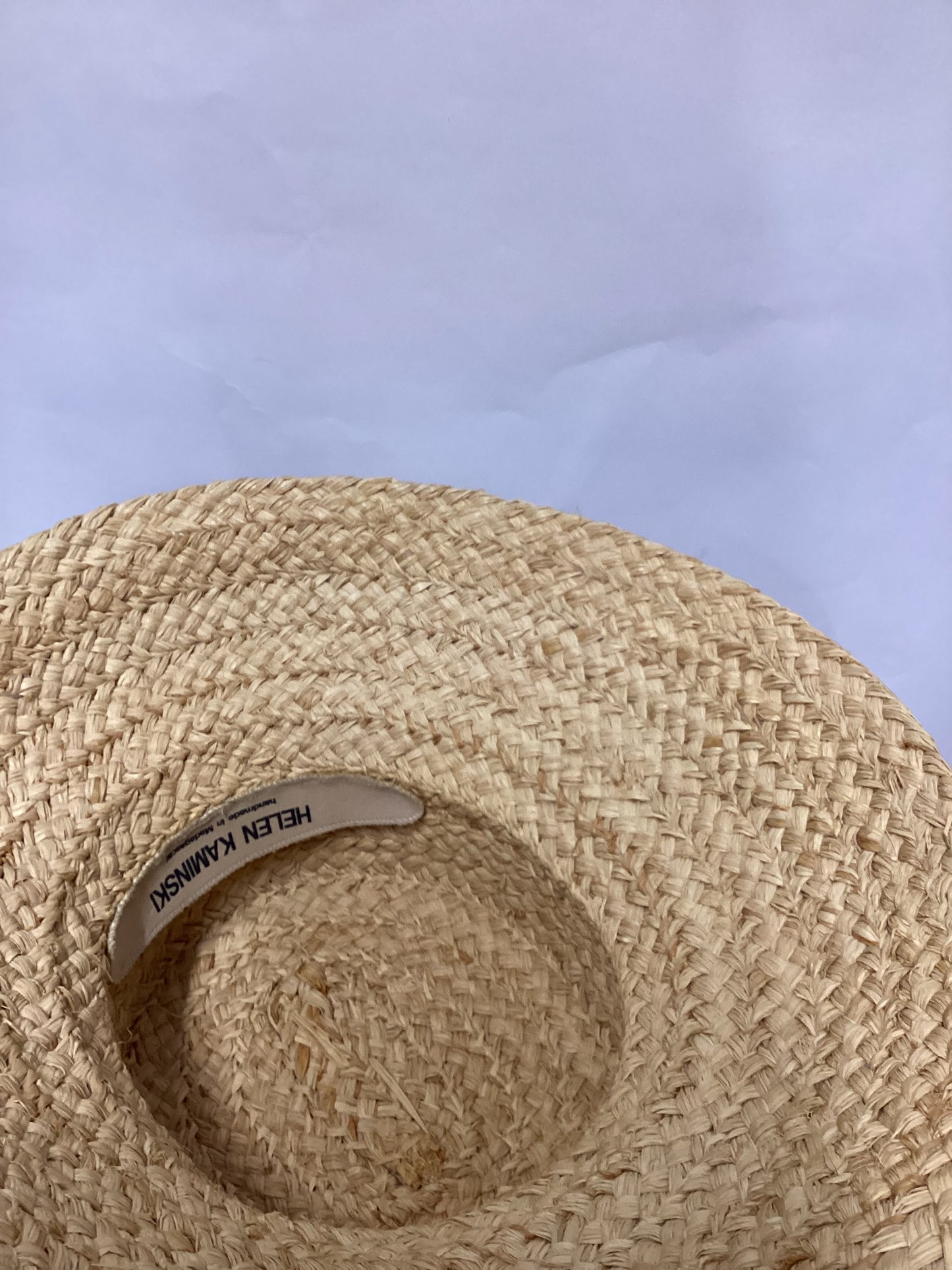 Helen Kaminski Raffia Straw Wide Classic Brim Hat OS