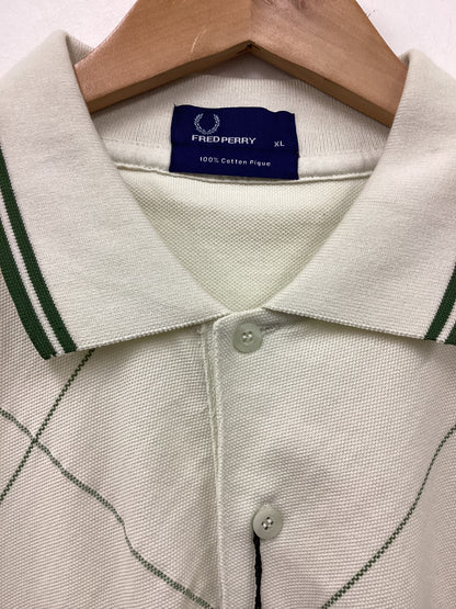 BNWT Fred Perry XL Green Check Polo Shirt