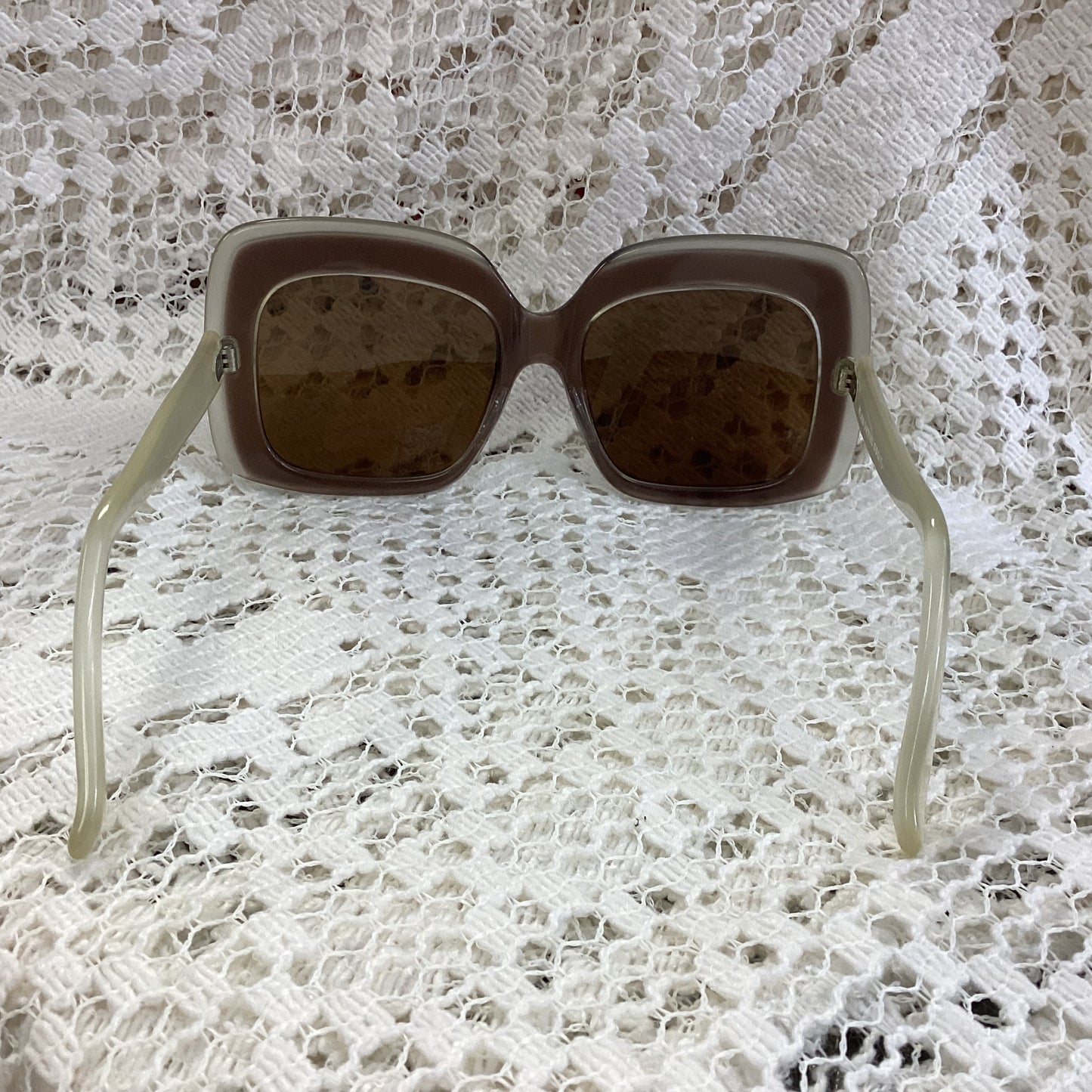 Jean Patou Paris Square Sunglasses Brown Vintage Retro 1970’s