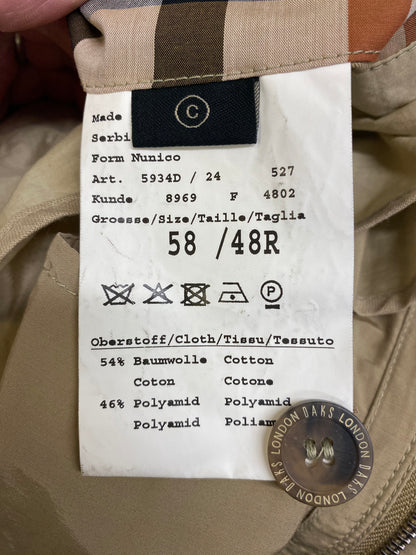 DAKS London Beige Coat Size XL