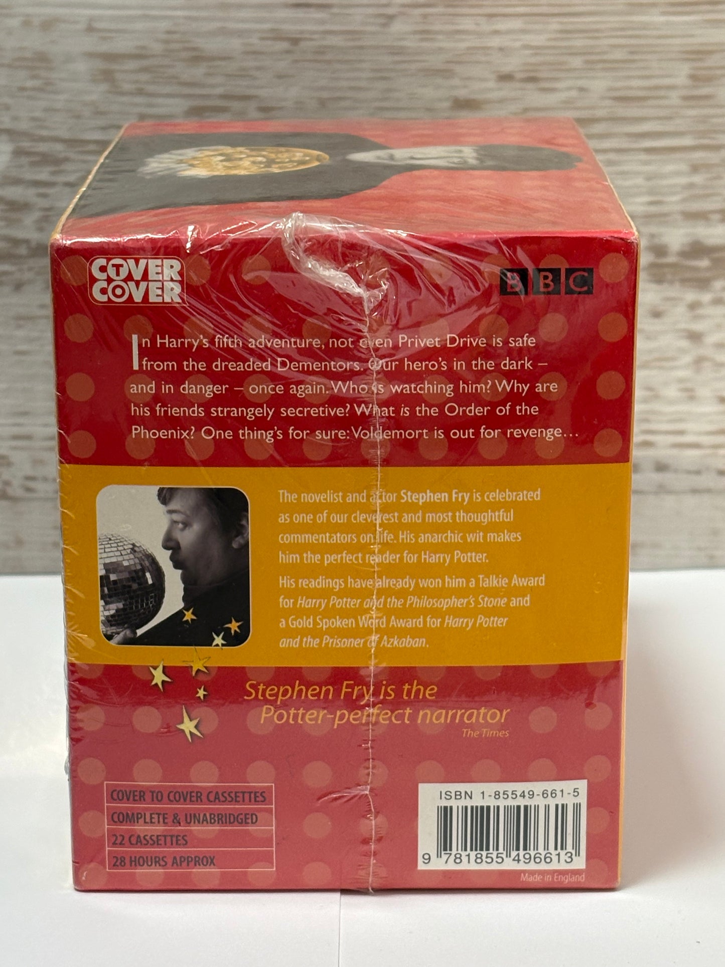 Harry Potter and the Order of the Phoenix 22-Cassette Audiobook, read by Stephen Fry - Brand New