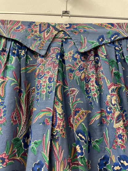 Liberty Vintage/Retro Blue Floral Skirt Size M