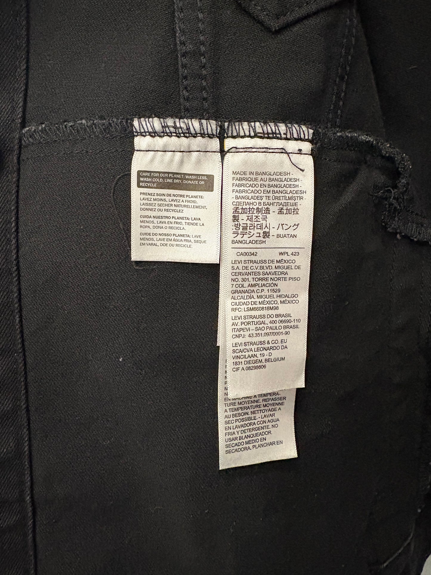 Levi’s Premium Men’s Black Denim Jacket Size M