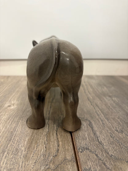 Vintage Melba Ware Ceramic Rhinoceros Figurine