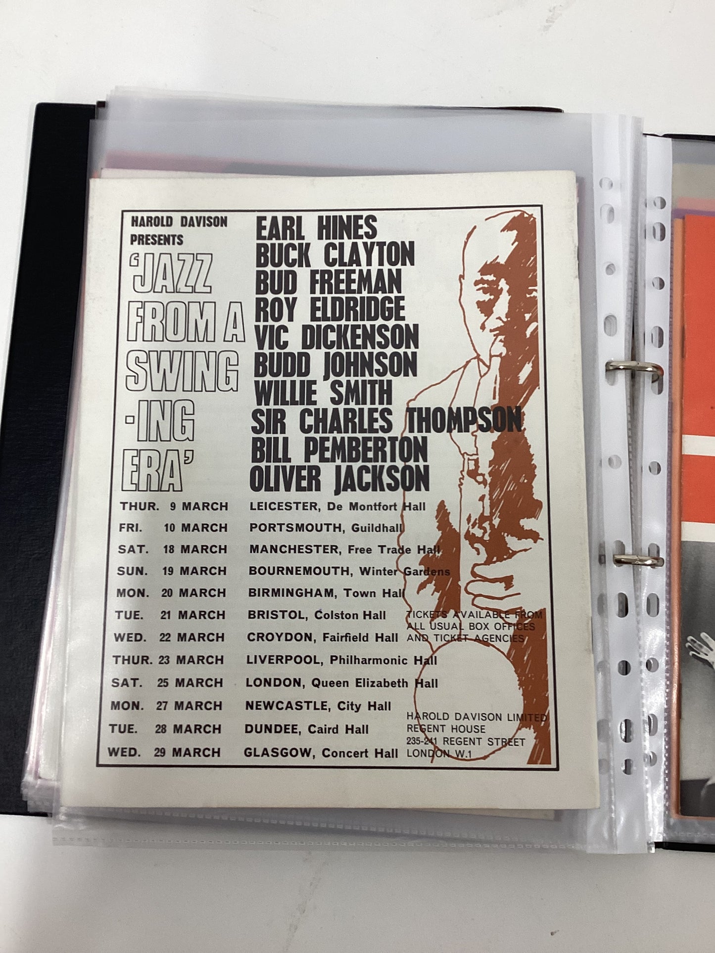 21 Vintage Jazz Programmes In Folder