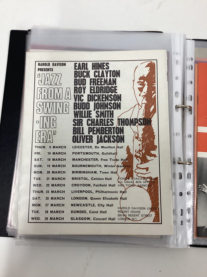 21 Vintage Jazz Programmes In Folder
