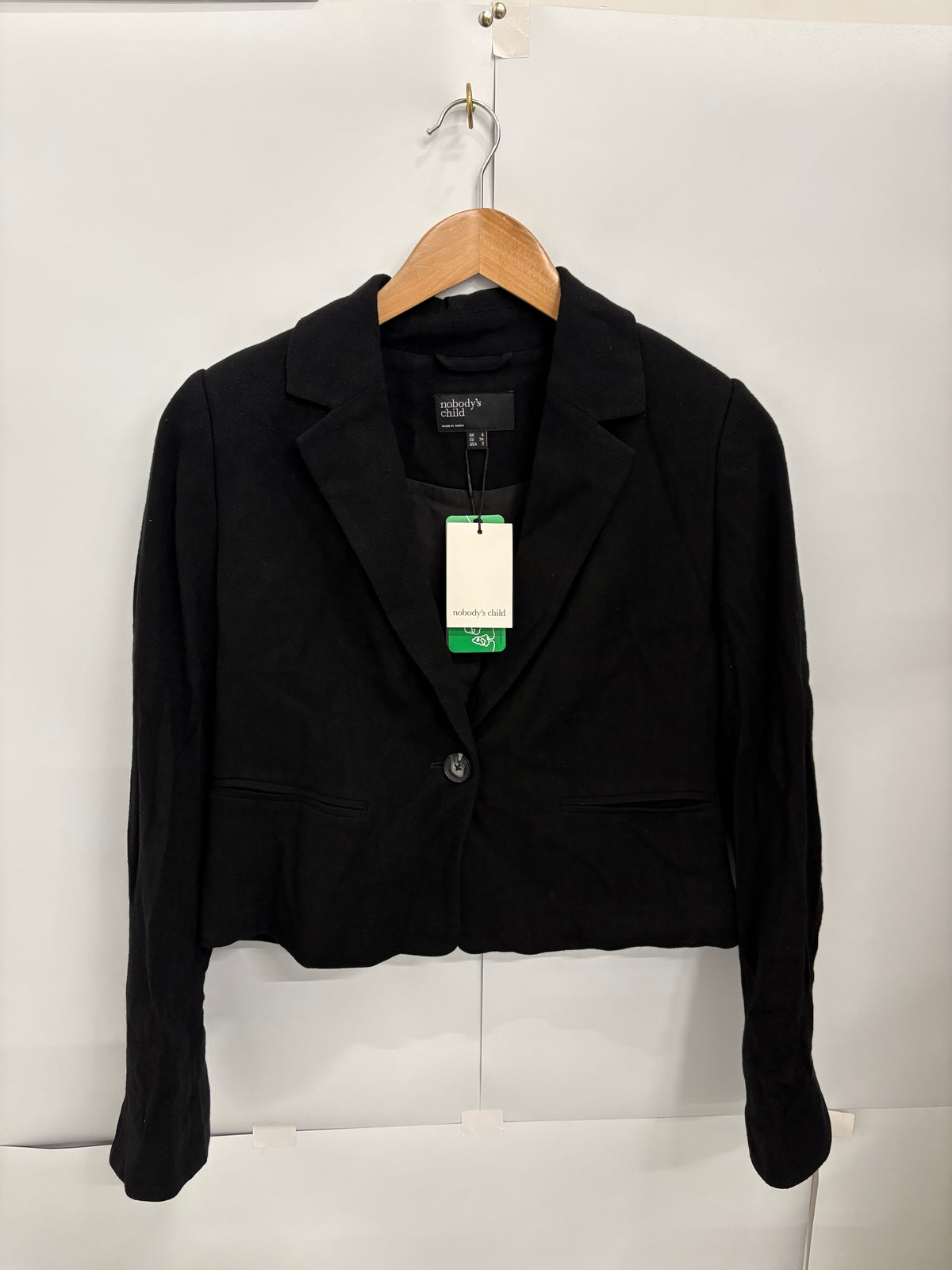 Nobody's Child Black Cropped Blazer Jacket Size 6 - BNWT