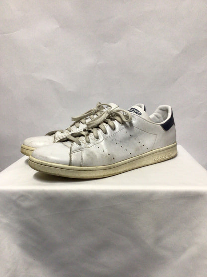 Adidas Originals White and Navy Leather Stan Smith Trainers 14