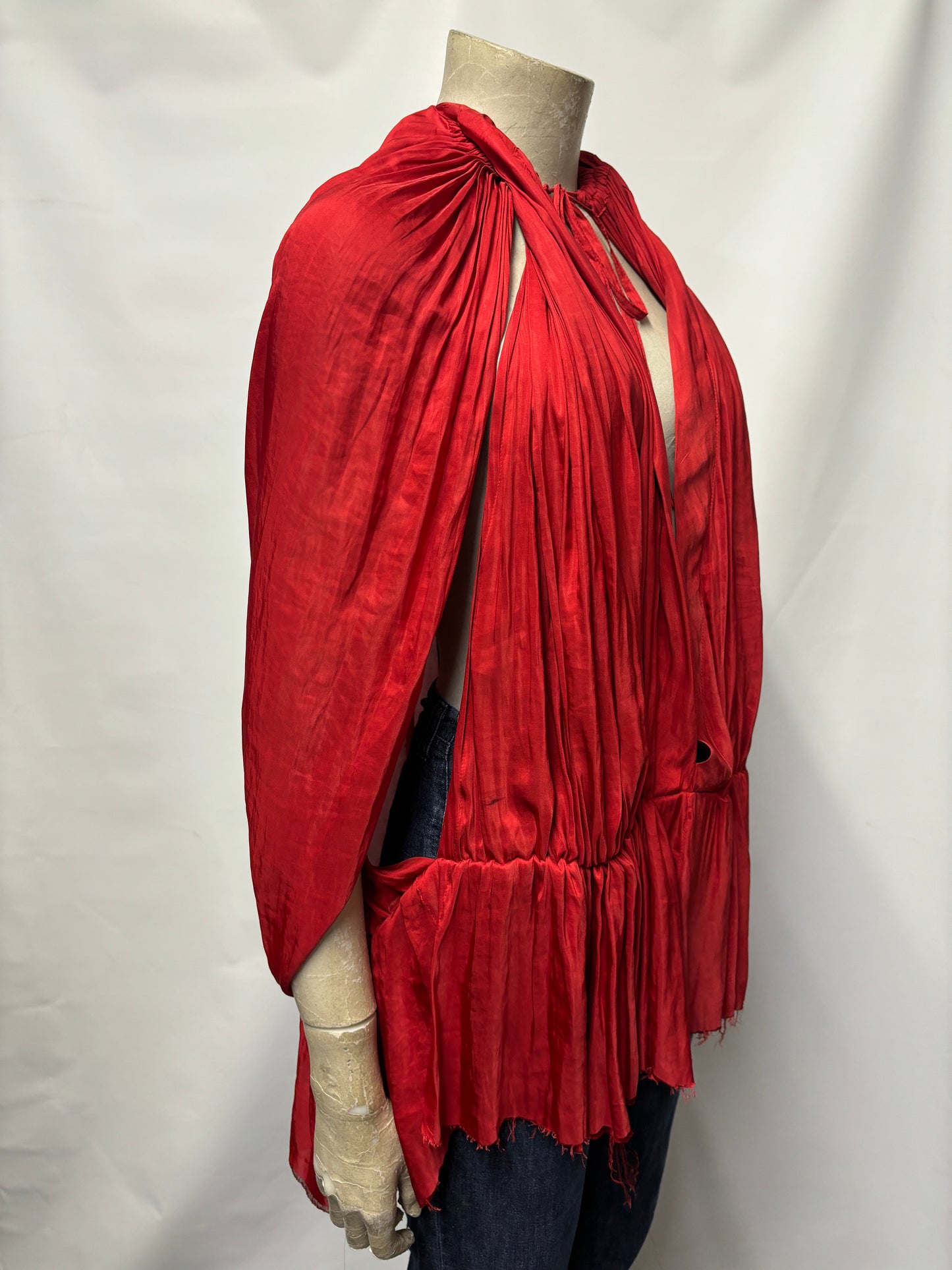 Ann Demeulemester Red Ruffled Top 10