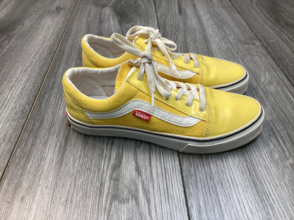 Vans Yellow and White Old Skool Trainers UK 4.5