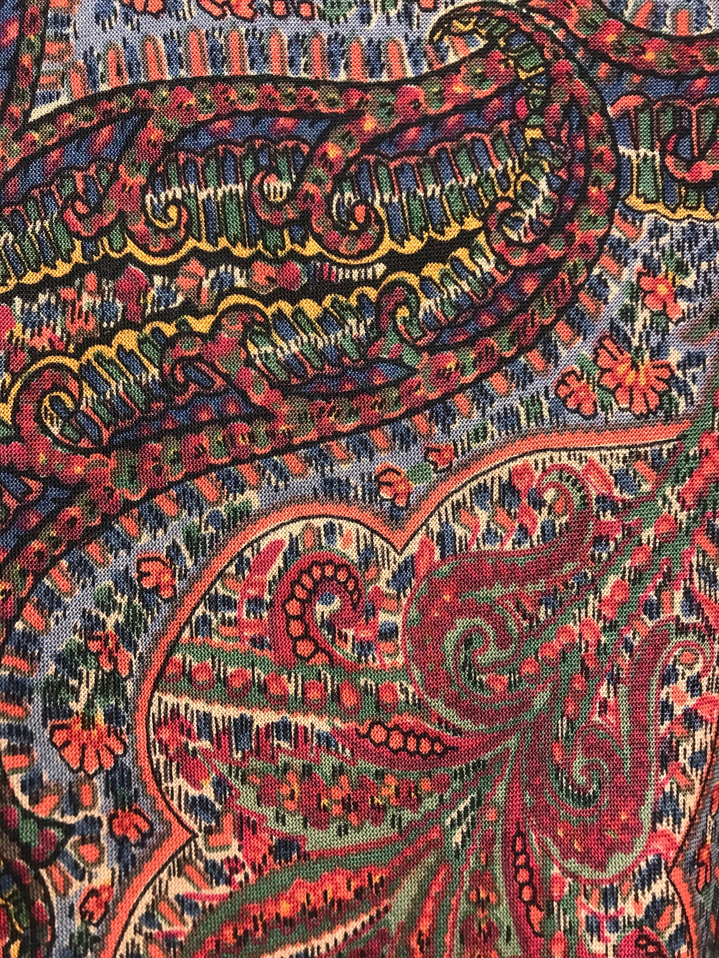 Vintage Multi Coloured Paisley Mid Length Dress