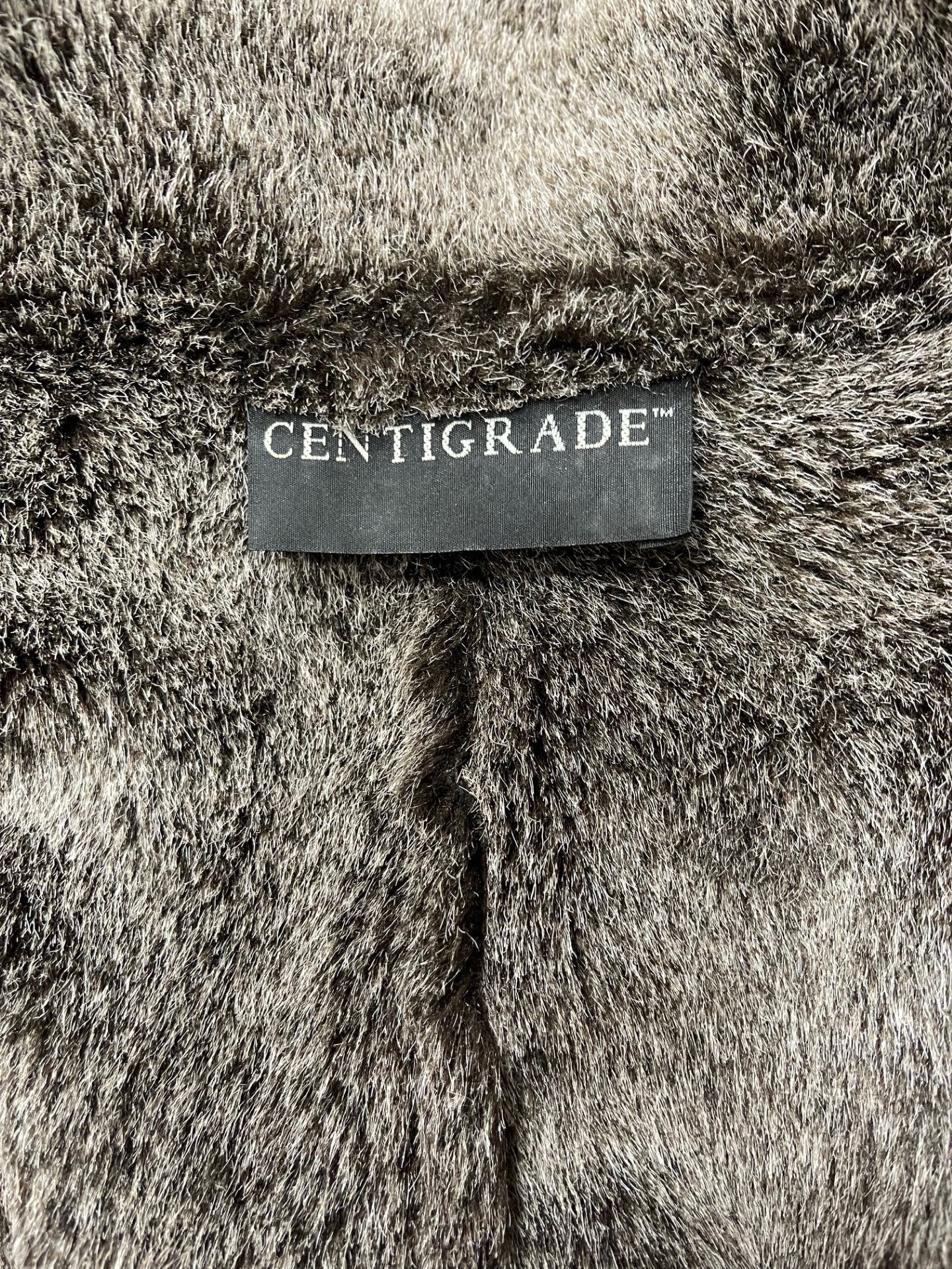 Centigrade Brown Faux Sheepskin and Fur Coat 2XL