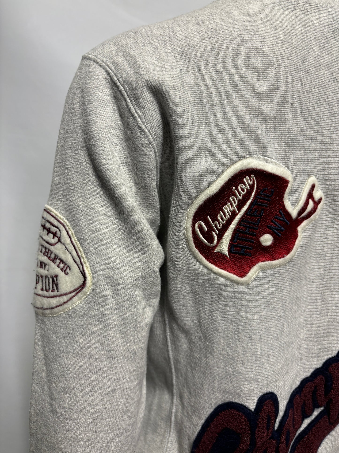 Champion Grey New York Crew Neck Sweater XS