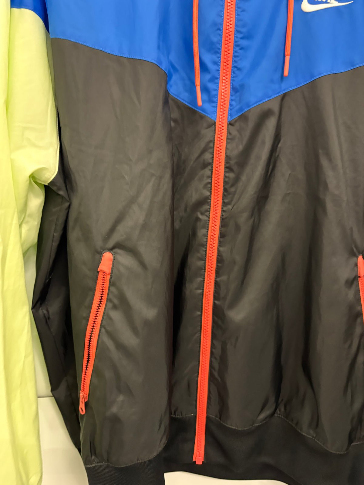 Nike Sportswear Windrunner Mens Hooded Blue/Black/Green Jacket Size XL