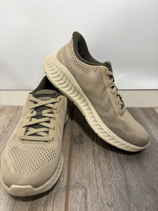 Skechers Mens GO WALK NOW Beige Slip-On Trainers Size 7.5