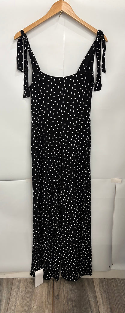 Nobody's Child Black Tie-Shoulder Adrian Wide Leg Jumpsuit Size 6 - BNWT