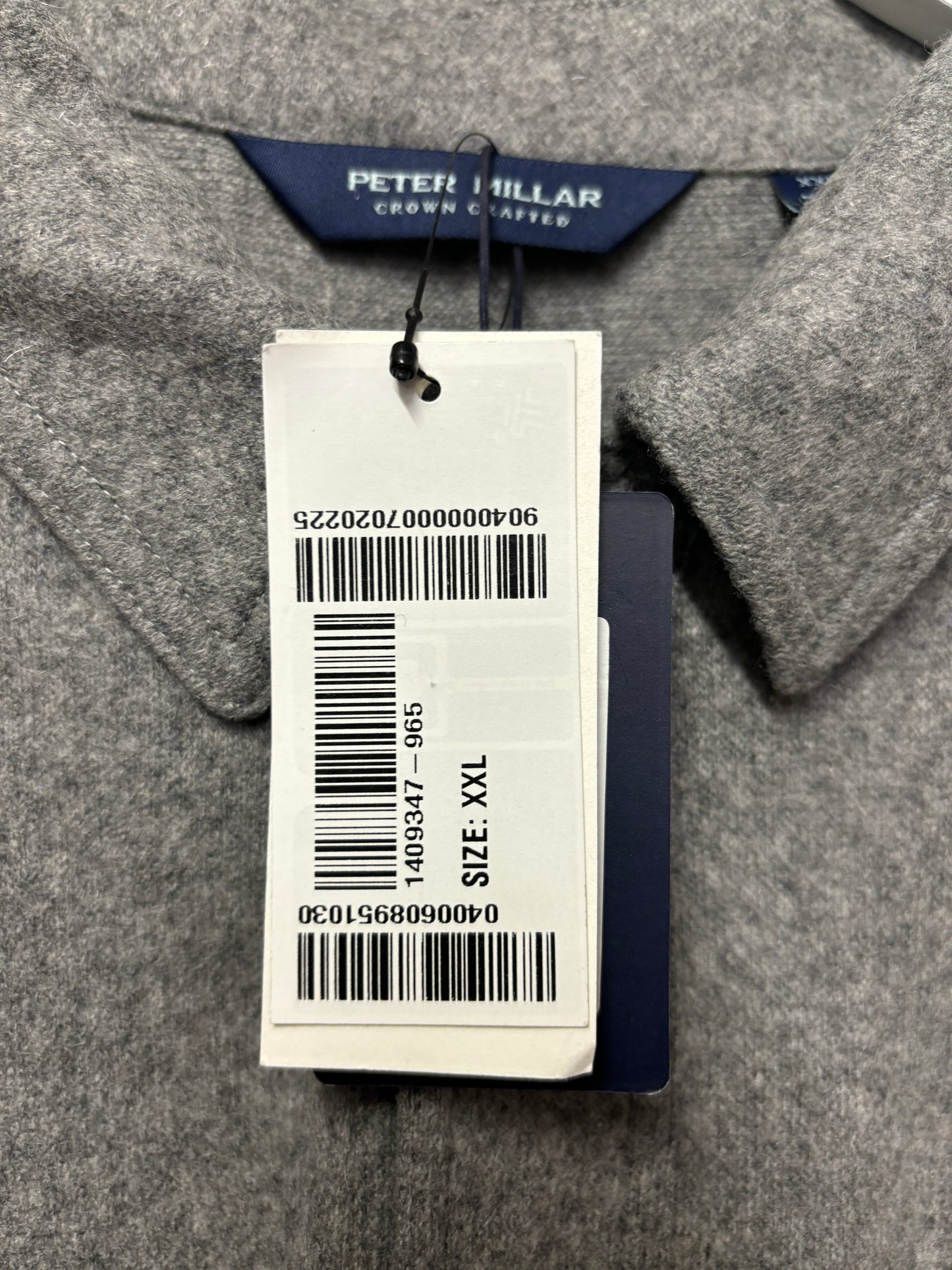 Peter Millar Grey Cashmere Shacket XXL BNWT