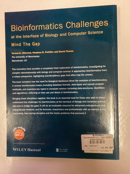 Bioinformatics Challenges at the Interface of Biology and Computer Science - Mind the Gap - Atwood, Pettifer and Thorne