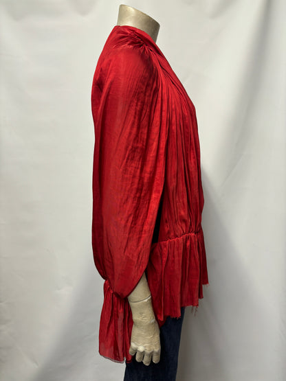 Ann Demeulemester Red Ruffled Top 10