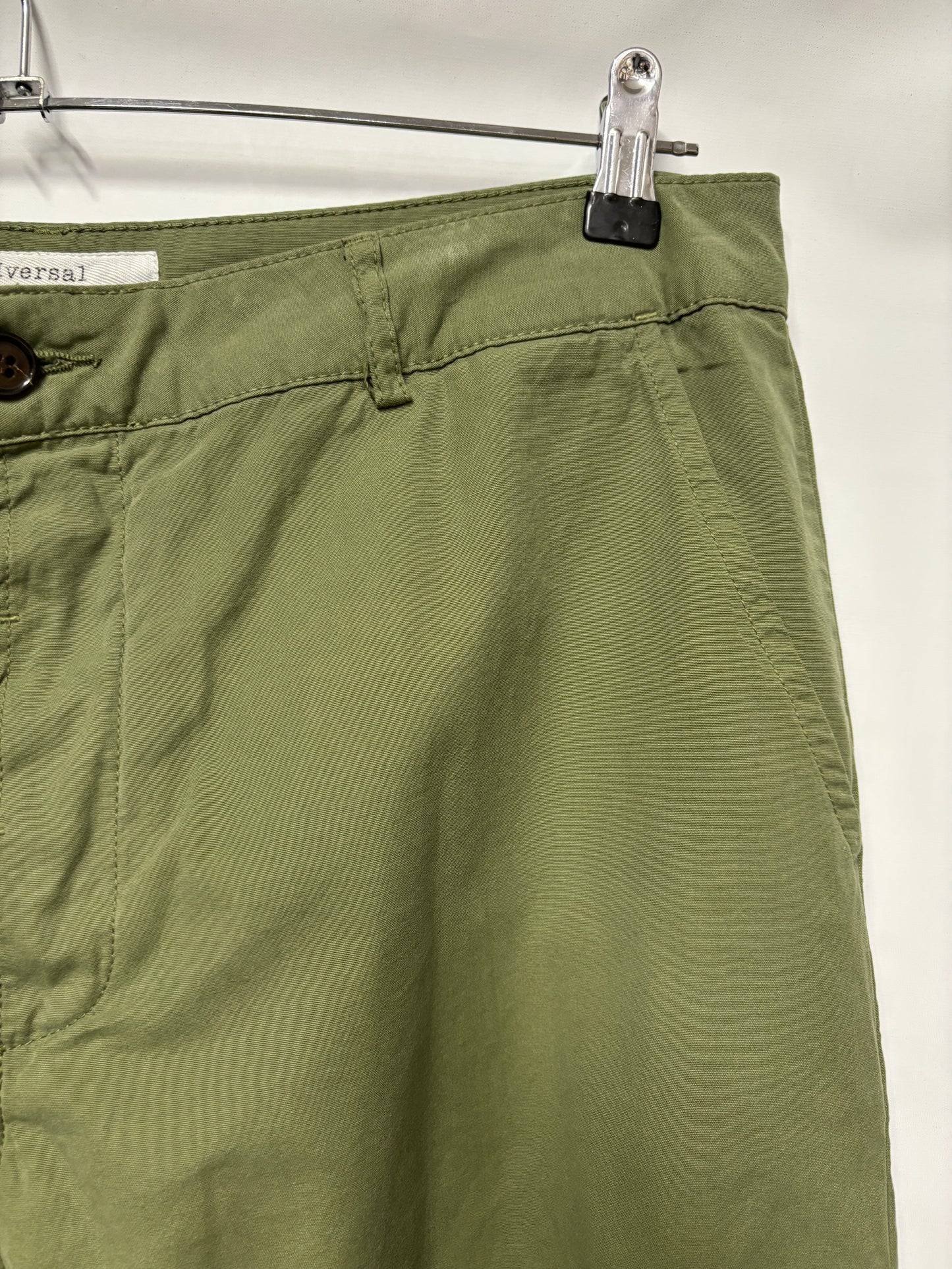 Universal Works Green Cotton Chino Trousers 34