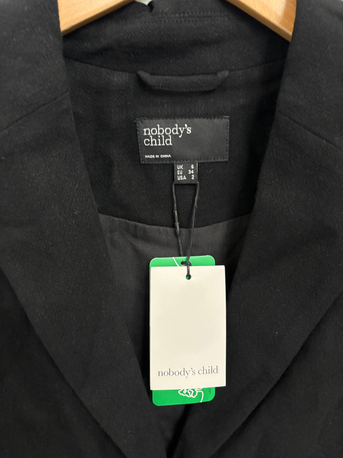 Nobody's Child Black Cropped Blazer Jacket Size 6 - BNWT