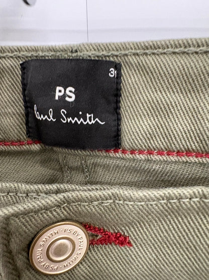 PS Paul Smith Men’s Green Tapered Trousers Size 31S