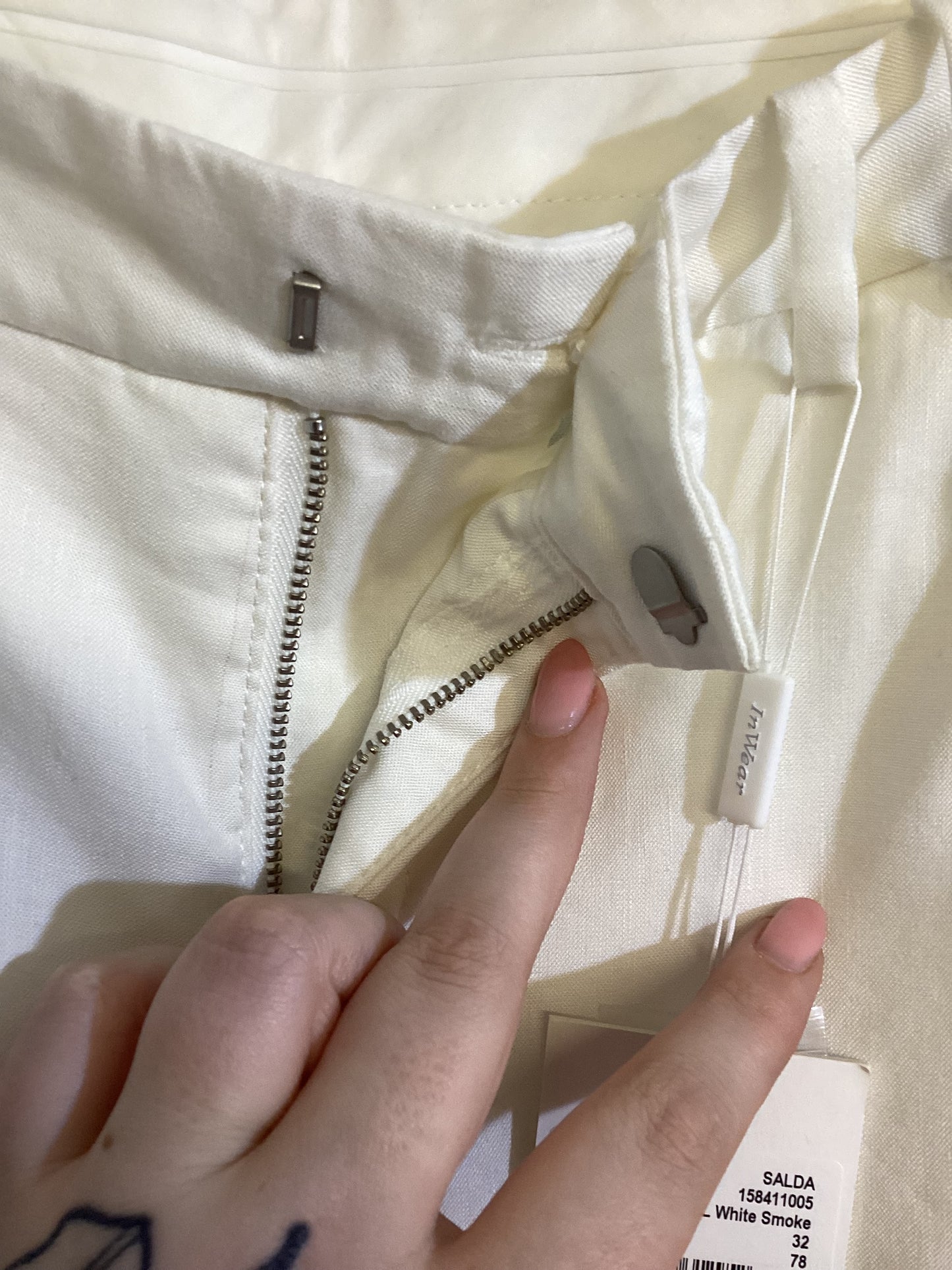 InWear, White Smoke, Trouser, Size 6, 53% Linen BNWT