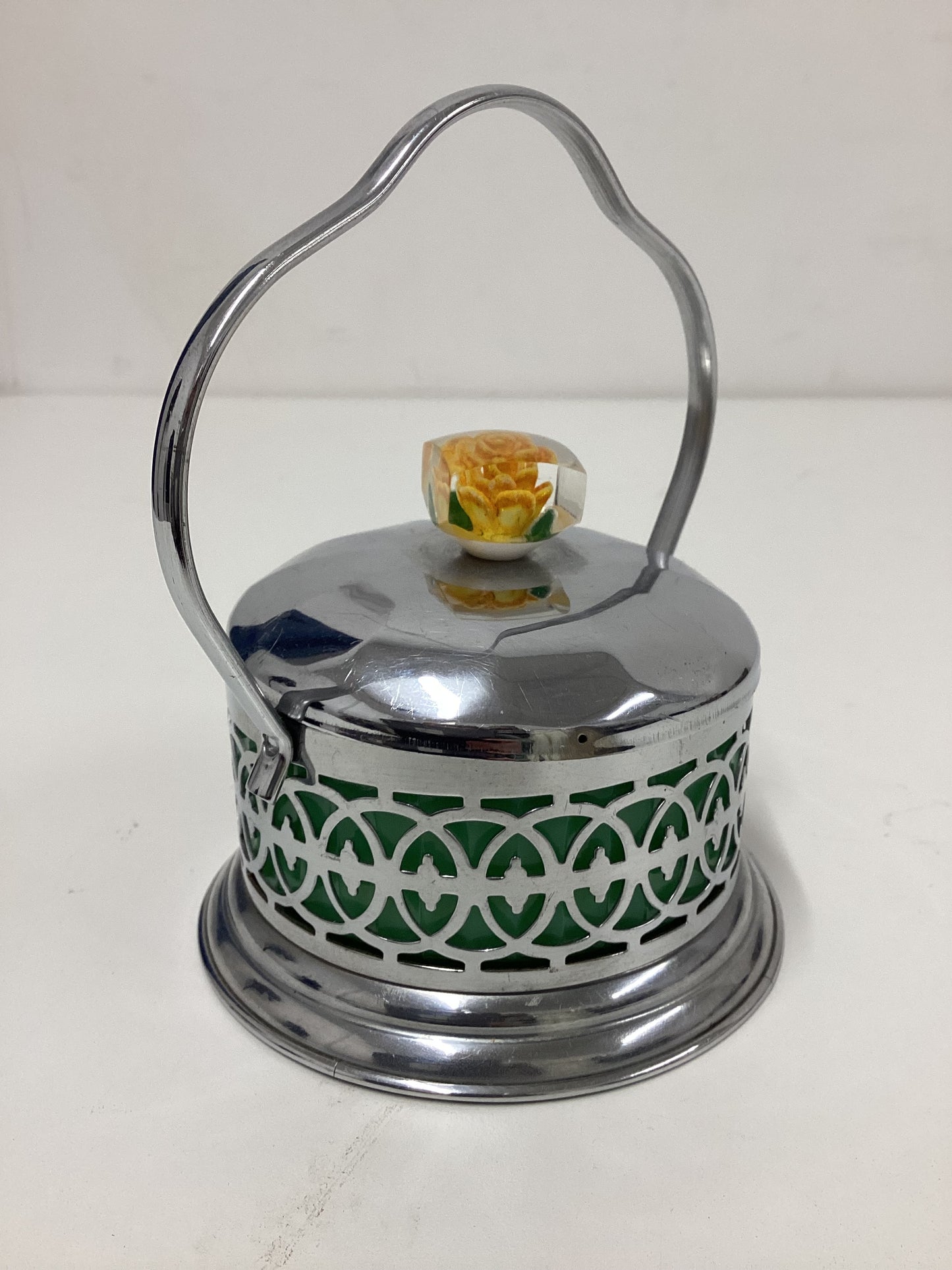 Vintage Milk Glass Preserve Pot