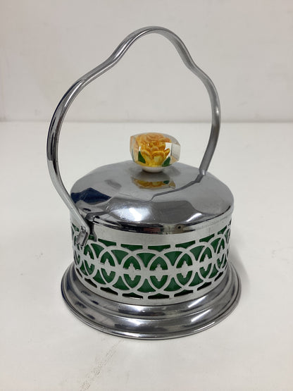 Vintage Milk Glass Preserve Pot