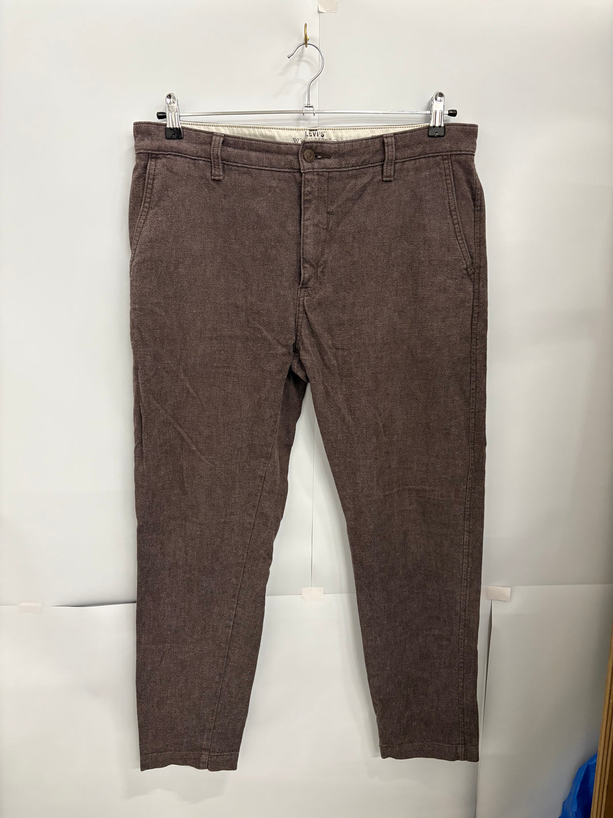 Levi's Brown XX Chino Standard Taper Mens Trousers Size 34/34